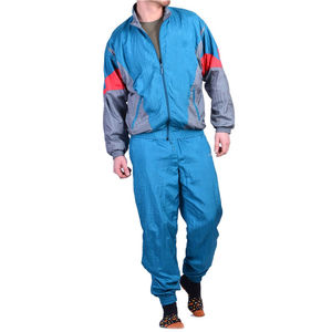 100% algodón pesado deportivo con capucha primavera transpirable chaqueta a prueba de viento y logotipo frontal sólido conjunto de chándal servicio OEM - Product Image 1