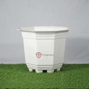 Pot octogonal BG - Un look propre et élégant pour des pots en plastique - Product Image 4