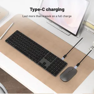 High Quality Ergonomic Slim Design Wireless Keyboard Mouse Combos For Laptop Win Noiseless Clicking Business Office Games