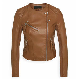 Chaquetas de Cuero Último Diseño Chaquetas de Moda de Cuero para Mujer Venta Caliente Chaquetas de Moda de Cuero con Logotipo Personalizado para Mujer - Product Image 5