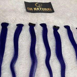 Premium Quality Indian Temple Raw Single Drawn Extensiones de cabello humano de onda natural Rayas de clip - Product Image 3