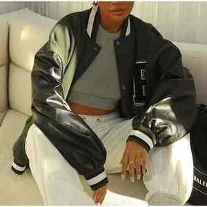 Vente en gros Nouvelle veste d'hiver pour femmes personnalisée Plus Size Letterman Bomber Varsity Respirant et Coupe-vent pour femmes - Product Image 6