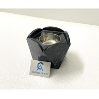 Brûleur d'encens Mubakhar en résine islamique élégant, rouge métallique, design arabe moderne, écologique, durable, fait main, personnalisé 3