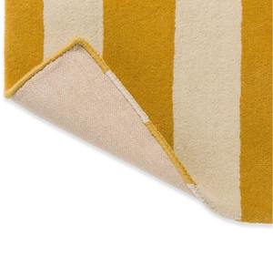 Custom handmade wool <b>rug</b> striped modern hand tufted carpet mustard ivory navy grey designer area <b>rug</b> for home - Product Image 3