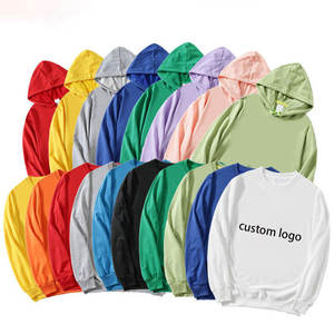Sweat-shirts à capuche en molleton français de luxe en gros, surdimensionnés, en coton lourd, avec logo sur le devant, teinture unie - Product Image 2