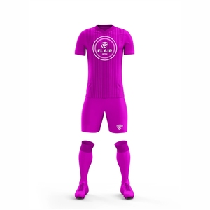 ชุดเสื้อฟุตบอลผ้าโพลีเอสเตอร์ระบายอากาศความสบาย100% ตัดสั้นอัตโนมัติ - Product Image 6