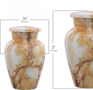 Venta al por mayor de urnas de cremación de metal con acabado brillante de alta calidad estilo americano diseñador de lujo recuerdo suministros funerarios - Product Image 3
