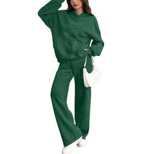 Survêtement décontracté et tendance pour femme adulte, 100 % coton, à capuche, manches longues, collection hiver 2026, qualité supérieure - Product Image 2