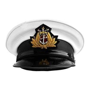 Top Performance Cap blanc et noir Chapeau pour adulte cosplay uniforme pour hommes fabriqué au Pakistan - Product Image 1
