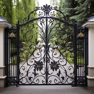 Porte <span class=keywords><strong>d</strong></span>'<span class=keywords><strong>entrée</strong></span> en fer forgé ornementale Prima avec des barres en acier <span class=keywords><strong>d</strong></span>écoratives et une apparence élégante - Product Image 3