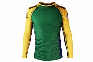 Manga larga Unisex Rash Guard MMA Jiu Jitsu entrenamiento compresión UPF50 transpirable secado rápido gimnasio Fitness correr - Product Image 4
