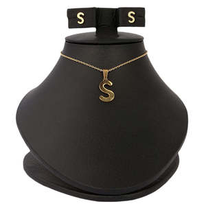 Set de Medallones Alfabéticos para Mujer - Dorado - Product Image 1