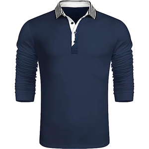 New Arrival Latest <b>Design</b> Men's Top Cotton Casual Lightweight Breathable Quick Dry Multicolor Solid Polo Neck T-Shirt - Product Image 1