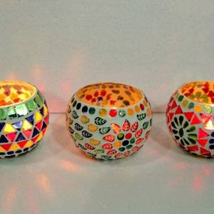 Portavelas Mosaico Vidrio Multicolor (Surtido) - Product Image 2