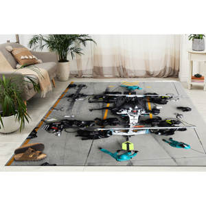 Alfombra Nueva con Estampado de Lewis Hamilton en la Pista de Boxes, Alfombra de Chenilla - Product Image 4