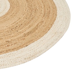Tapis rond en jute beige mélangé blanc, tapis durable écologique en matériaux naturels pour la décoration de la maison et de l'hôtel au prix de gros - Product Image 3