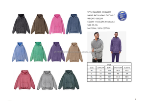 เสื้อฮู้ดดี้สตรีทแวร์ดีไซน์ใหม่ ผ้าฝ้าย 100% เนื้อหนา ลายบาติก ปักลายตามสั่ง ล้างสีแบบแอซิดวอช 400 กรัม ทรงโอเวอร์ไซส์ สำหรับผู้ชาย สไตล์ดิสเทรส - Product Image 6