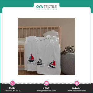 Manta de punto con logotipo bordado personalizado 100% algodón hecha en Turquía - Product Image 4