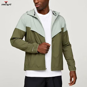 Men Sets 2 Piece Custom Windbreaker Shorts and Hooded <b>Zip</b> <b>up</b> Nylon Polyester Contrast Color Windbreaker Short Set - Product Image 4