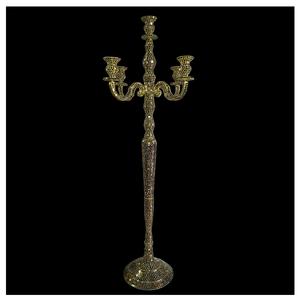 Candelabros hechos a mano para decoración de centro de mesa de Metal de diseño de lujo con acabado antiguo para decoración de eventos y bodas - Product Image 2