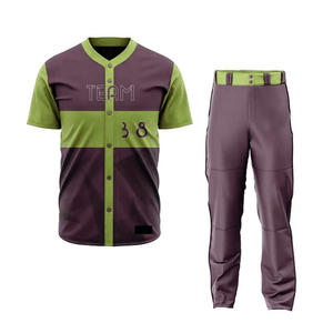 Uniforme de baseball boutonné de la plus haute qualité-Maillot et pantalon d'uniforme-Uniforme de baseball et de softball - Product Image 6