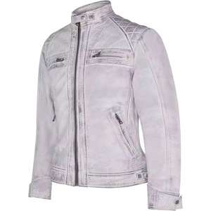 Veste longue en cuir véritable pour homme, style moto et motard, imperméable, doublure en coton, collection hiver 2026 - Product Image 2