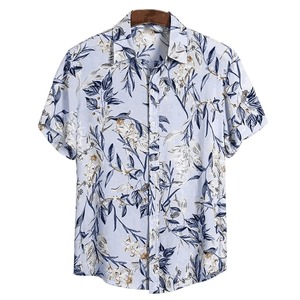 Hot Sale Summer Plus Size Short Sleeve Beach Sea Island <b>Men</b> Print Floral <b>Hawaiian</b> <b>men's</b> <b>shirts</b> - Product Image 1