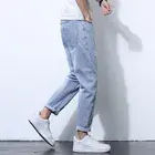 กางเกงยีนส์ทรงตรงเข้ารูปสำหรับผู้ชายกางเกงยีนส์ขนาดใหญ่พิเศษปักระบายอากาศสำหรับฤดูร้อน - Product Image 4