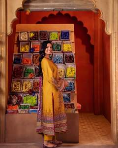 ชุดเดรสใส่เล่นปากีสถานสำหรับผู้หญิงอินเดียเดรสสนามหญ้า2024 Salwar Kameez มาใหม่ล่าสุด2047 - Product Image 5