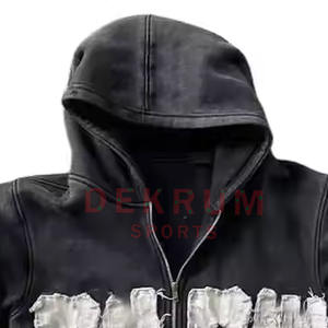 Prix de Gros 2026 – Nouveaux Sweats à Capuche Homme Tendance Hiver Effet Vieilli Broderie Personnalisée Logo Qualité Supérieure Faible MOQ - Product Image 3