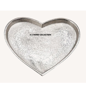 Plateau en métal fait à la main décoration de mariage plateau en verre miroir avec poignée royale brillante prix abordable - Product Image 2