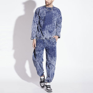 Survêtements pour hommes style streetwear, lavage à l'acide, uni, pantalon de survêtement d'hiver, sweat-shirts à capuche, surdimensionnés, légers, respirants, 100% coton - Product Image 3