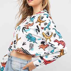 เสื้อครอปสตรีผ้าฝ้ายลำลองแขนสั้นและเสื้อยืดคอกลมปรับแต่งได้สำหรับฤดูร้อน - Product Image 4