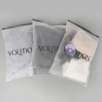 Prix d'usine Poly sacs en plastique transparent vêtements recyclés fermeture éclair T-shirts pochette emballage givré sac à fermeture éclair avec logo personnalisé