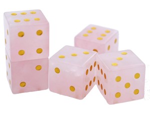 Dados de Piedra de Alta Calidad D6, Cubo de Cuarzo Rosa, Piedra Preciosa Natural, Dados de Cristal D6 con Puntos Grabados, Juego de Dados Personalizados, Mayorista Vikingo - Product Image 6