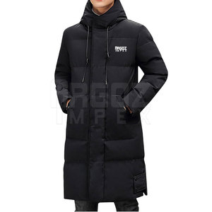 Factory Direct Sale Men's Long Winter <b>Puffer</b> <b>Jackets</b> Windproof Breathable with Hooded Collar Front Logo Position <b>Cheap</b> Price - Product Image 1