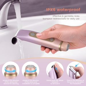 Depiladora Eléctrica 2 en 1 de Doble Cabezal para Mujer, Recargable por USB, Recortadora de Bikini, Uso en Seco y Húmedo, Impermeable, para Piernas, Cuerpo y Rostro - Product Image 3