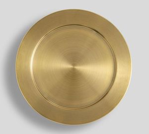 Assiette de charge en métal martelé en cuivre brillant Plats et assiettes de forme ronde pour la décoration de table de dîner de fêtes d'événement de mariage - Product Image 3