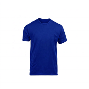 Camiseta de algodón negra para hombre, cuello redondo, manga corta, corte regular, informal, color liso, diseño de punto teñido. - Product Image 3