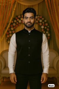 Veste Ethnique Élégante pour Homme avec Broderie Exquise et Design Classique Indo Western pour Mariages et Célébrations - Product Image 2