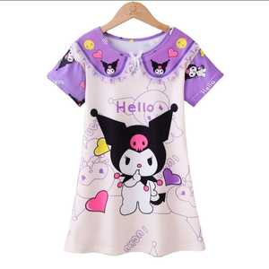 Lindo gato vestido de Halloween para niñas manga voladora ajuste cómodo niñas vacaciones fiesta vestidos casuales, otoño/primavera - Product Image 1