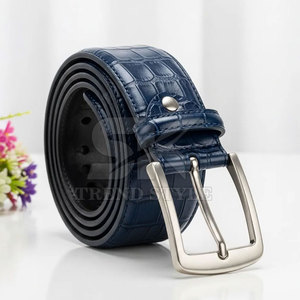 Ceinture en cuir gaufré croco de haute qualité, design élégant pour les looks décontractés et formels, ceinture en cuir gaufré croco classique et tendance - Product Image 6
