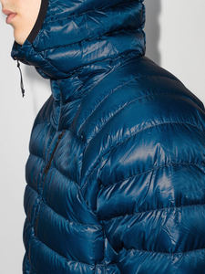 OEM Custom Men's Bomber Polyester Soft Shell Puffer Jacket Unisex Waterproof <b>Fabric</b> with All-Over Printing Logo Zipper Closure - Product Image 4