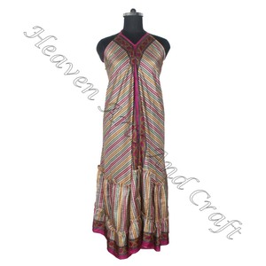 SD019 indien pakistanais coton Saree/Shari/Shari Hippy Boho Style moderne nouvelle robe en soie Vintage avec Style indien moderne - Product Image 5