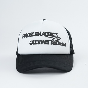 Bordado de alta calidad logotipo impreso personalizado deportes 3D Puff espuma impresión 5 paneles malla espuma camionero camioneros sombrero sombreros gorras - Product Image 4