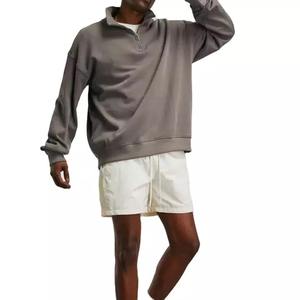 Sudadera de algodón de alta calidad con media cremallera, sudadera lisa en blanco de gran tamaño Unisex para hombre, jersey de talla grande para hombre, sudadera con media cremallera - Product Image 6