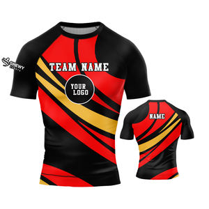 Protectores contra sarpullidos para hombres Hecho de la mejor calidad Manga corta Rush Guard High Adultos Rash Guard - Product Image 6