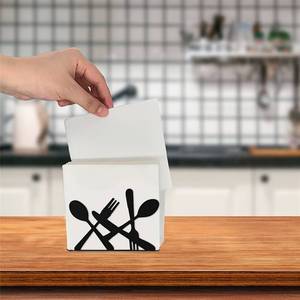Porte-serviettes pour Table noir ferme cuisine Cocktail à manger porte-serviettes en papier en acier inoxydable porte-distributeur de serviettes - Product Image 2