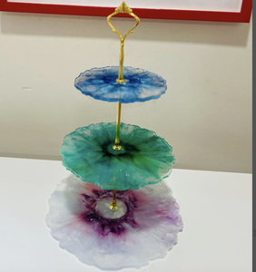 Elegante resina hecha a mano epoxi amor náutico modelo pastel soporte decorativo postre exhibición Pedestal para bodas y fiestas - Product Image 4