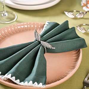 Ensemble de 6 anneaux de serviette de table classiques de luxe durables en laiton pur, largeur 5 cm, pour mariages et décoration de table de restaurant - Product Image 2